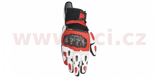 rukavice SP X AIR CARBON, ALPINESTARS - Itálie (černé/bílé/červené)